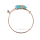 Bracelet jonc manchette prisme hexagonal turquoise plaqué or